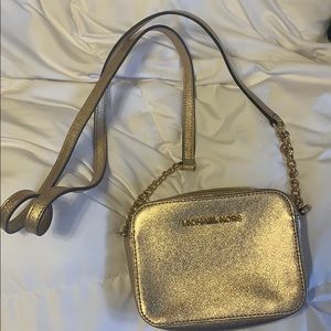 Gold Michael kors cross body